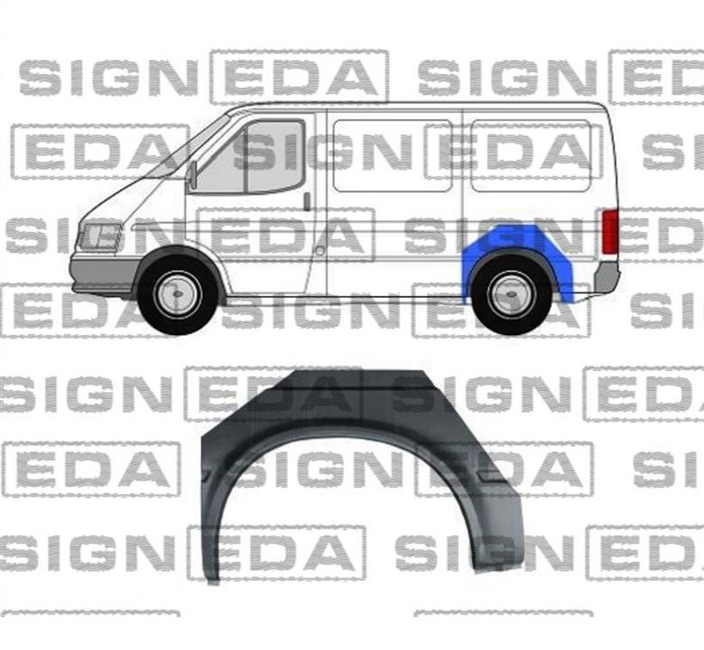 PFD77018ER Signeda Часть ремонтная крыла заднего правого