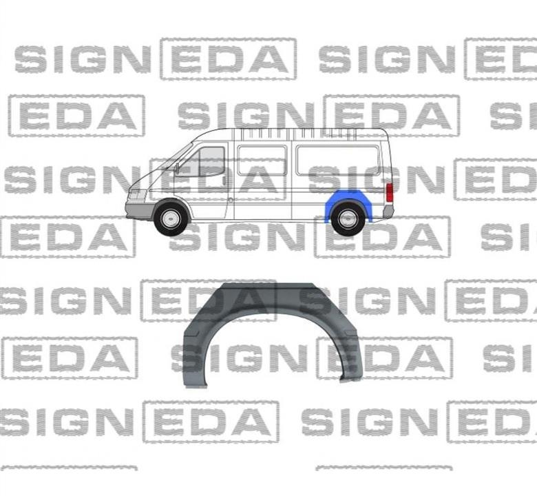 PFD77019ER Signeda Часть ремонтная крыла заднего правого