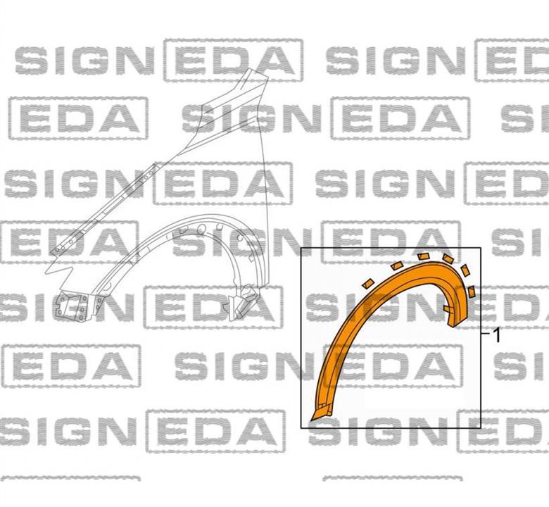 Накладки крыла Мазда: PMZ01003MAR Signeda Расширитель крыла переднего правого