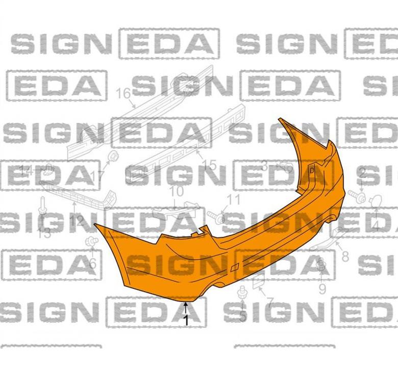 Задний бампер Субару: PSB04059BB Signeda Бампер задний