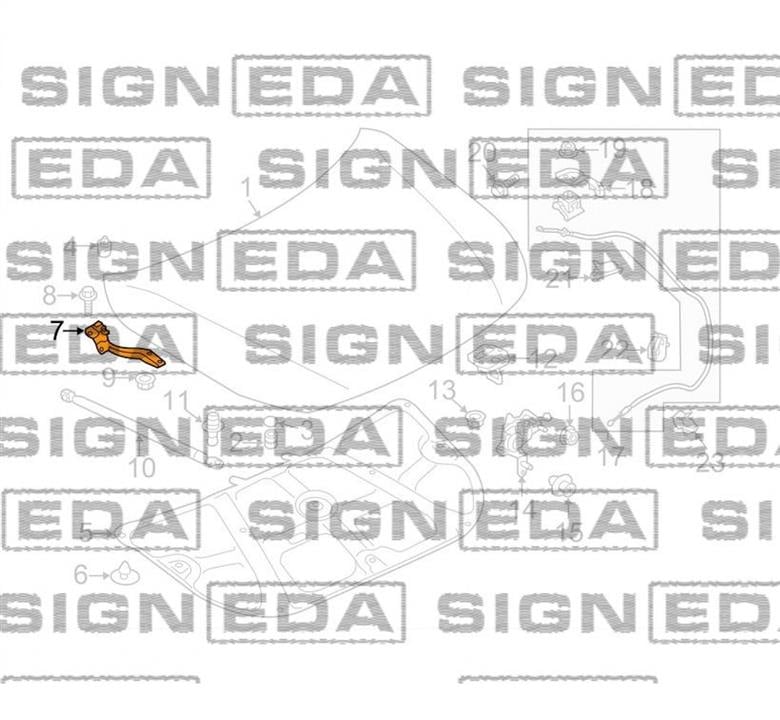 Петлі капота Субару: PSB21026AR Signeda Петля капоту права