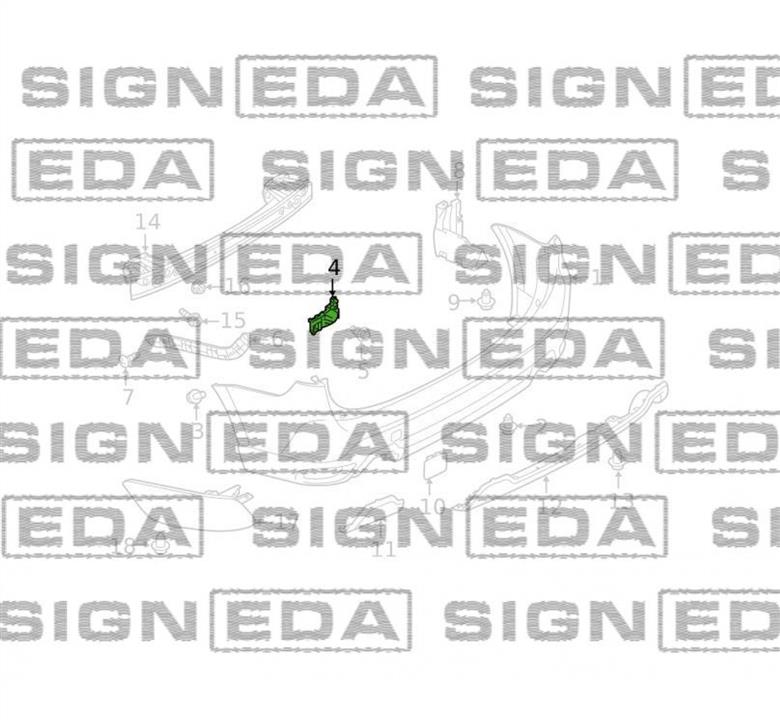 PSB43109AL Signeda Кронштейн бамперу