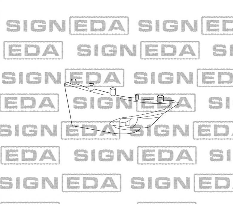 PTY04002AR Signeda Угольник бампера заднего правый
