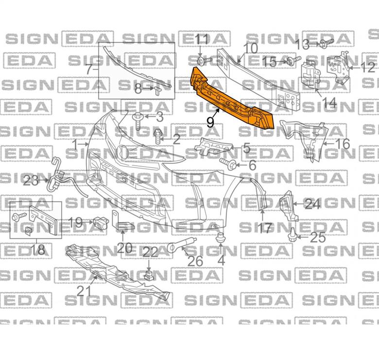 PTY04548EA Signeda Абсорбер бампера
