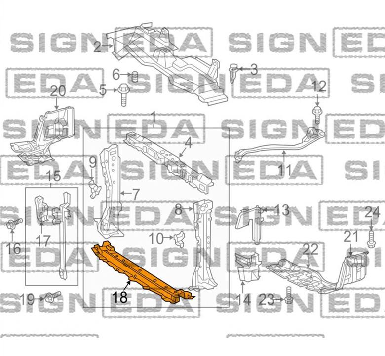 PTY30205AW Signeda Панель передняя нижняя