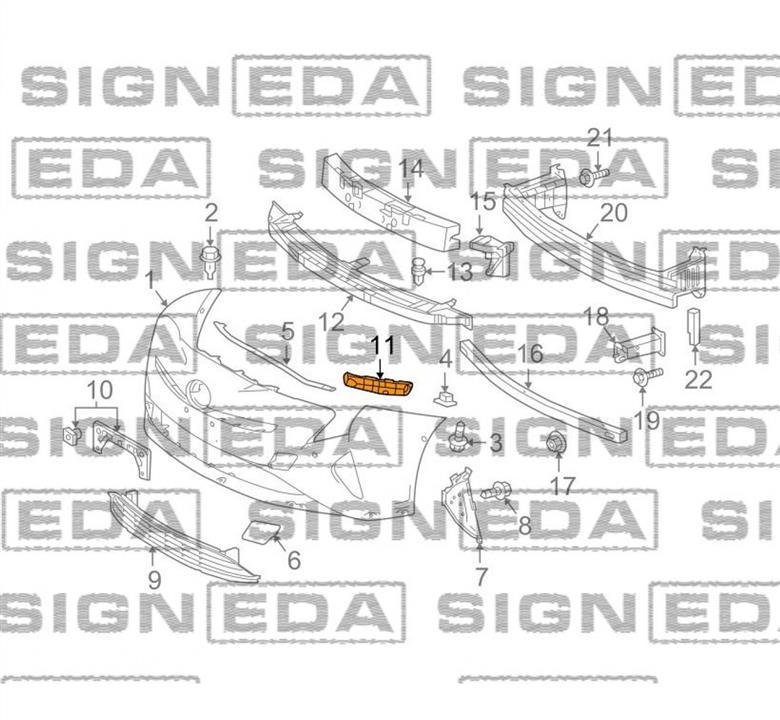 PTY43560AR Signeda Кронштейн бамперу