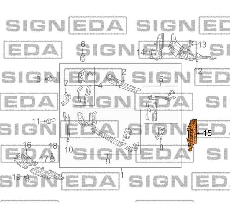 PTY99312AR Signeda Панель передняя правая