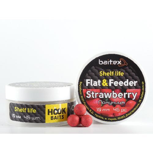Baitex BTX00020 Бойли Baitex варені Flat & Feeder Strawberry 10 мм (45 шт) BTX00020: Купити в Україні - Добра ціна на EXIST.UA!