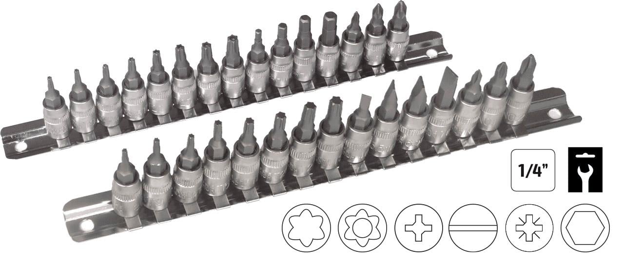 JBM Набор бит 1/4" (6-гранные/Torx) (30шт) – цена 951 UAH