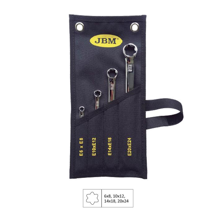 JBM Набір ключів Torx (4 шт) (6x8, 10x12, 14x18, 20x24) – ціна