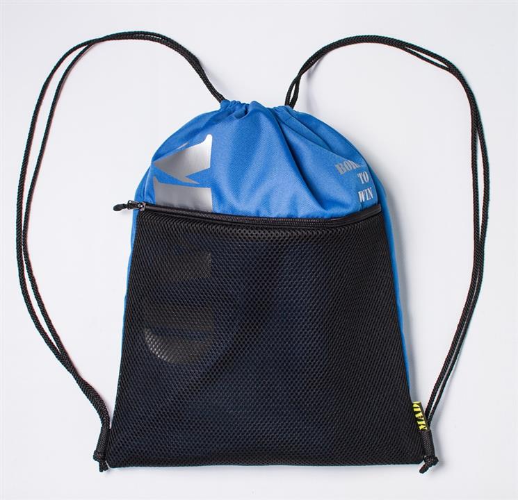 MAD | born to win™ Зручний міський рюкзак-мішок для взуття синього кольору – ціна 254 UAH