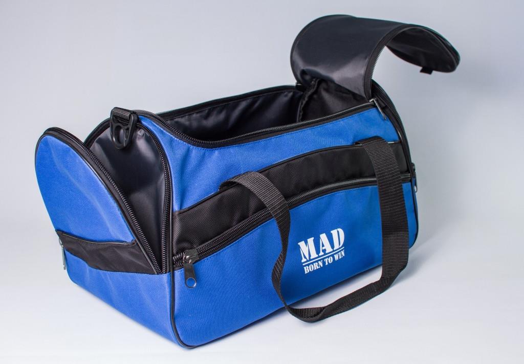 Середня спортивна сумка каркасної форми TWIST синя MAD | born to win™ STW50