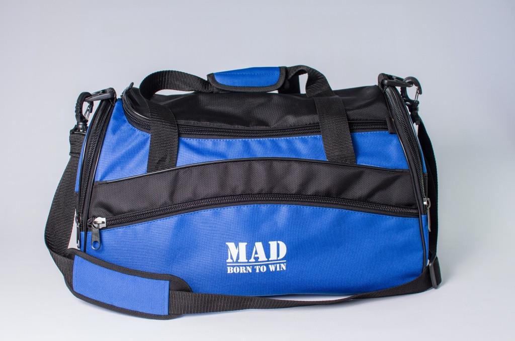 MAD | born to win™ Середня спортивна сумка каркасної форми TWIST синя – ціна 1260 UAH