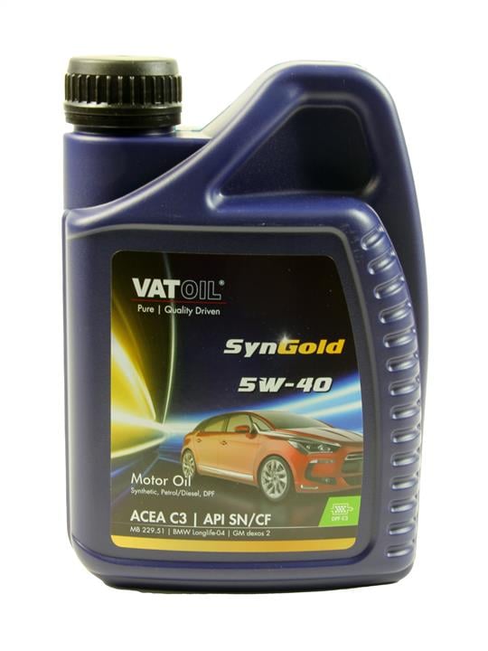 Vatoil 50010 Моторна олива Vatoil SynGold 5W-40, 1л 50010: Приваблива ціна - Купити в Україні на EXIST.UA!