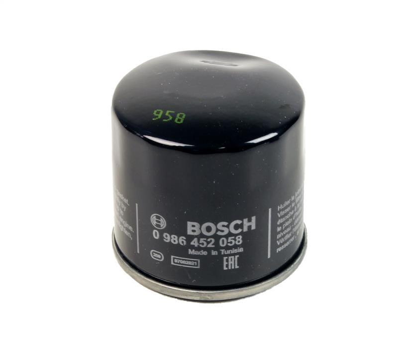Bosch 0 986 452 058 Фільтр масляний 0986452058: Приваблива ціна - Купити в Україні на EXIST.UA!