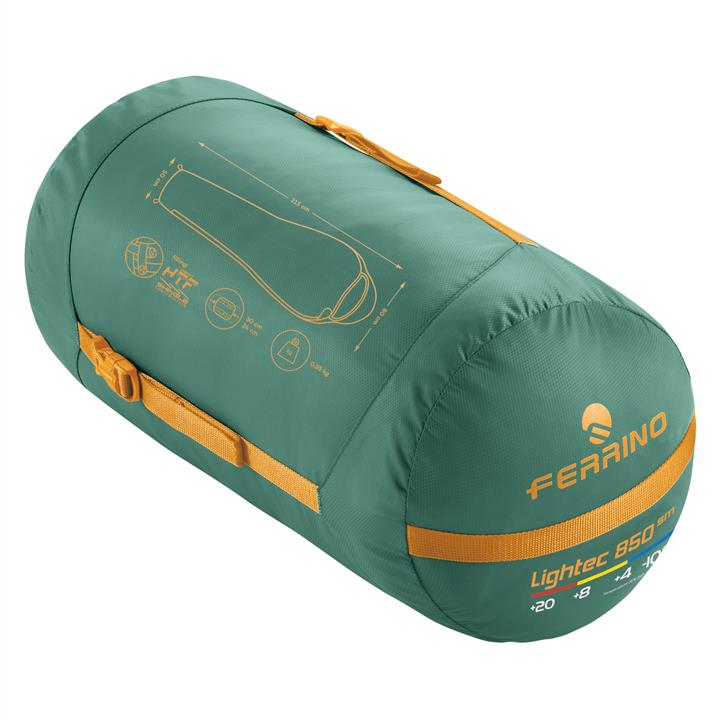Спальний мішок-кокон Ferrino Lightec SM 850&#x2F;+4°C Green&#x2F;Yellow Left Ferrino 928102