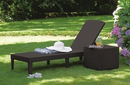 8711245144894 Allibert Шезлонг, Jaipur Sun lounger, виски коричневый