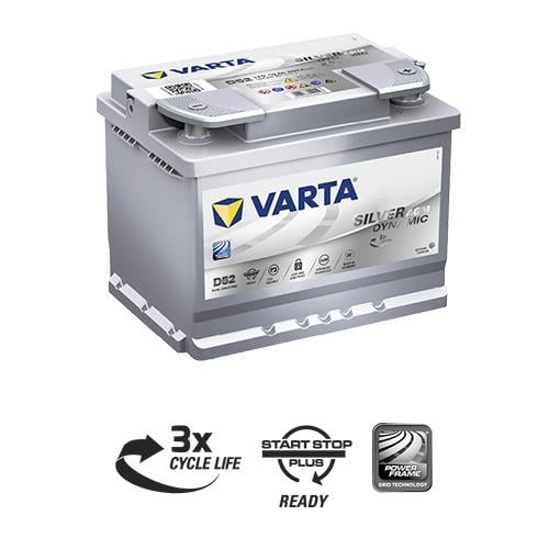 Батарея аккумуляторная Varta Silver Dynamic AGM 12В 60Ач 680A(EN) R+ Varta 560901068D852 - фото 2