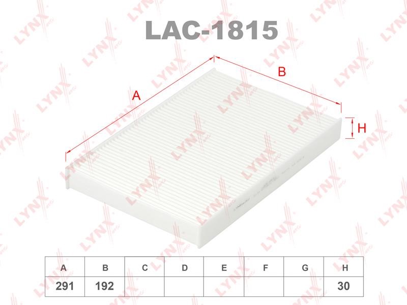 LYNXauto LAC-1815 Фільтр салону LAC1815: Купити в Україні - Добра ціна на EXIST.UA!