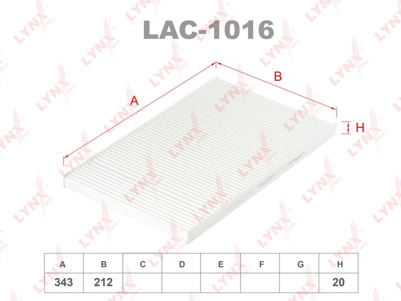 LYNXauto LAC-1016 Фільтр салону LAC1016: Купити в Україні - Добра ціна на EXIST.UA!