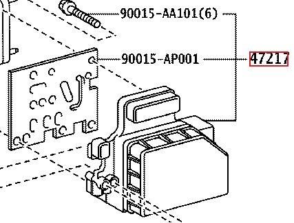 4721760131 Toyota Клапан электромагнитный главного тормозного цилиндра