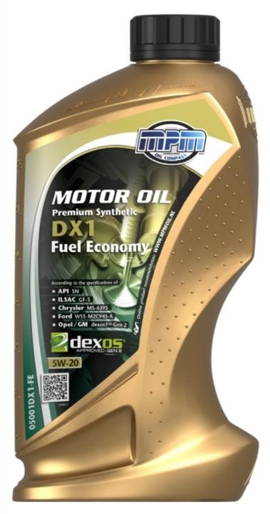 MPM Oil 05001DX1-FE Моторна олива MPM Oil Premium Synthetic DX1-FE 5W-20, 1л 05001DX1FE: Приваблива ціна - Купити в Україні на EXIST.UA!