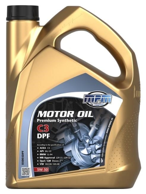 MPM Oil 05005DPF Олива моторна MPM Premium Synthetic C3 DPF 5W-30, 5л 05005DPF: Купити в Україні - Добра ціна на EXIST.UA!