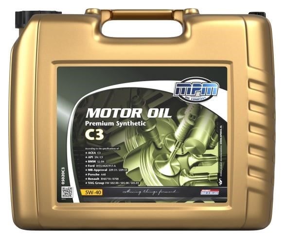 MPM Oil 05020C3 Моторна олива MPM Oil Premium Synthetic C3 5W-40, 20л 05020C3: Купити в Україні - Добра ціна на EXIST.UA!