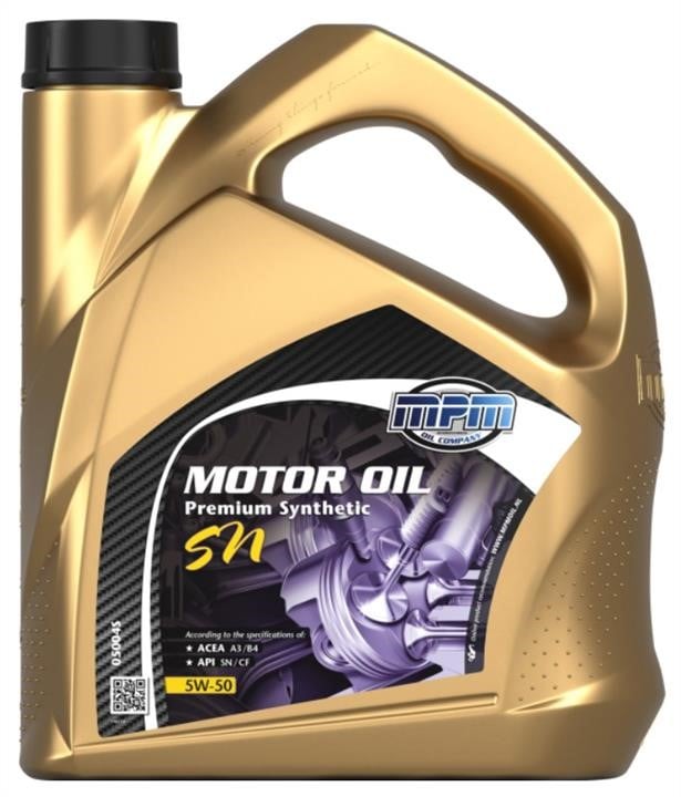 MPM Oil 05004S Моторна олива MPM Oil Premium Synthetic SN 5W-50, 4л 05004S: Приваблива ціна - Купити в Україні на EXIST.UA!