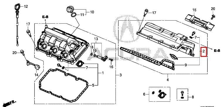 120505G0000 Honda Прокладка клапанной крышки (комплект)