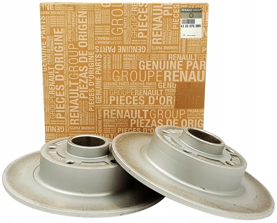 Renault 43 20 075 56R Диск гальмівний задній невентильований 432007556R: Купити в Україні - Добра ціна на EXIST.UA!