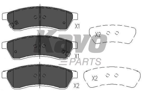 Тормозные колодки дисковые передние, комплект Kavo parts KBP-1012