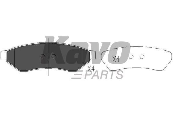 Тормозные колодки дисковые задние, комплект Kavo parts KBP-1015