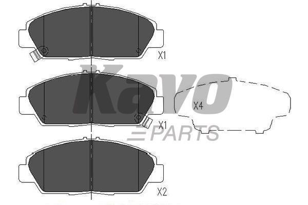 Kavo parts Гальмівні колодки передні, комплект – ціна 804 UAH