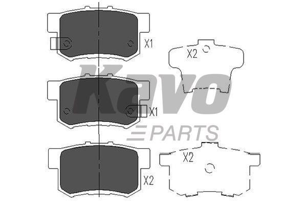 Тормозные колодки дисковые передние, комплект Kavo parts KBP-2008