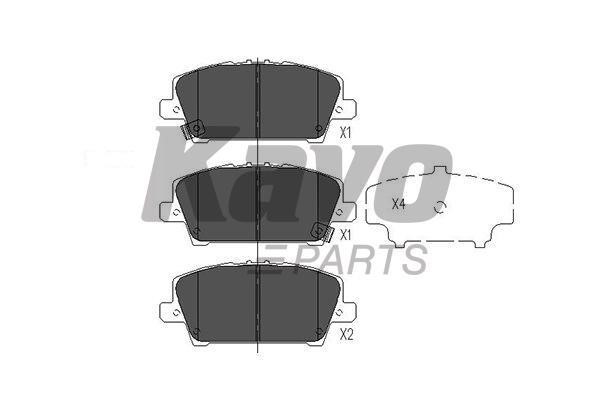 Тормозные колодки дисковые, комплект Kavo parts KBP-2013