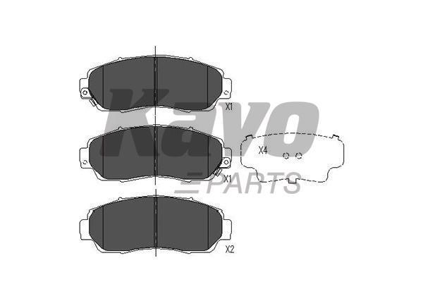 Тормозные колодки дисковые передние, комплект Kavo parts KBP-2046