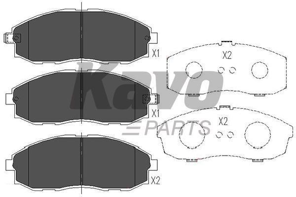 Тормозные колодки дисковые передние, комплект Kavo parts KBP-3003