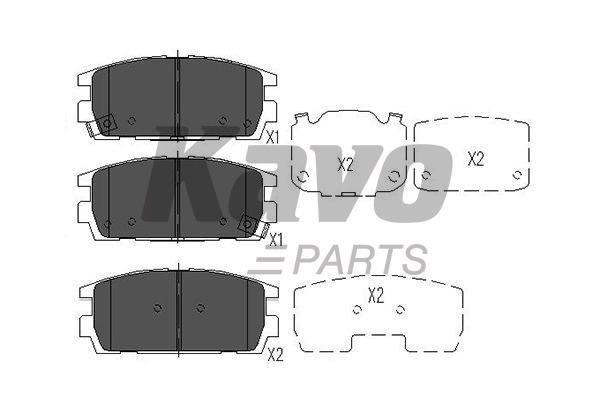 Тормозные колодки дисковые передние, комплект Kavo parts KBP-3017