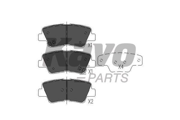 Тормозные колодки дисковые задние, комплект Kavo parts KBP-3025
