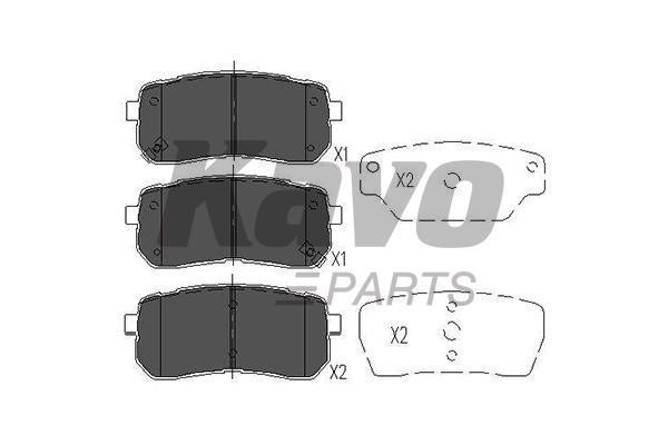 Тормозные колодки дисковые передние, комплект Kavo parts KBP-3026