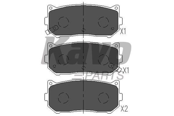 Тормозные колодки дисковые задние, комплект Kavo parts KBP-4001