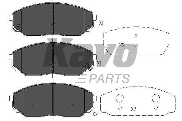 Тормозные колодки дисковые, комплект Kavo parts KBP-4014