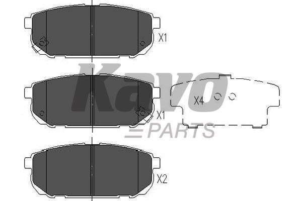 Тормозные колодки дисковые задние, комплект Kavo parts KBP-4015