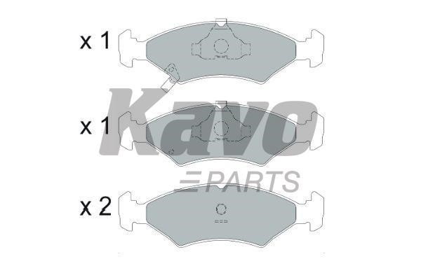 Гальмівні колодки передні, комплект Kavo parts KBP-4026
