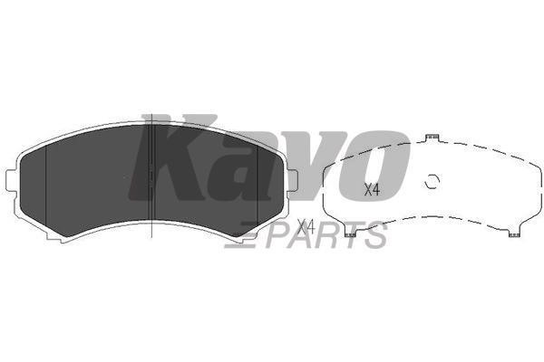 Тормозные колодки дисковые передние, комплект Kavo parts KBP-4504