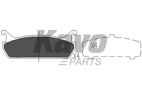 Тормозные колодки дисковые передние, комплект Kavo parts KBP-4507