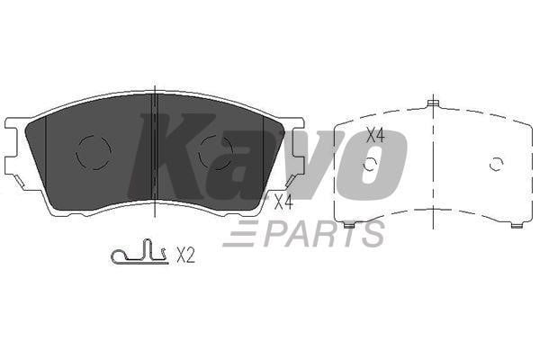 Тормозные колодки дисковые передние, комплект Kavo parts KBP-4529