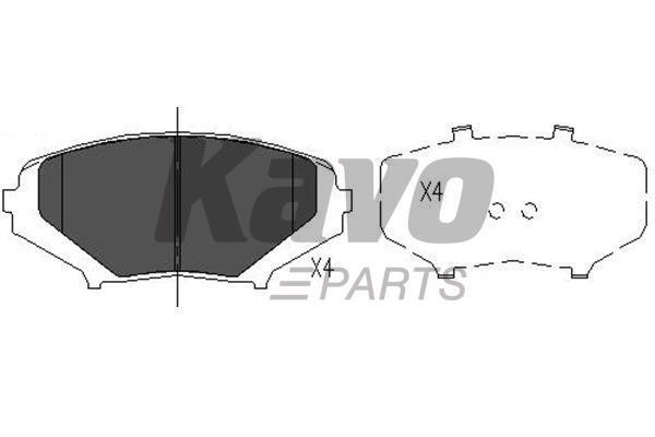 Тормозные колодки дисковые передние, комплект Kavo parts KBP-4546