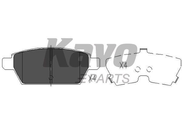 Гальмівні колодки задні, комплект Kavo parts KBP-4554